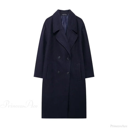 Lace-Up Mao Collar Big Lapel Overcoat