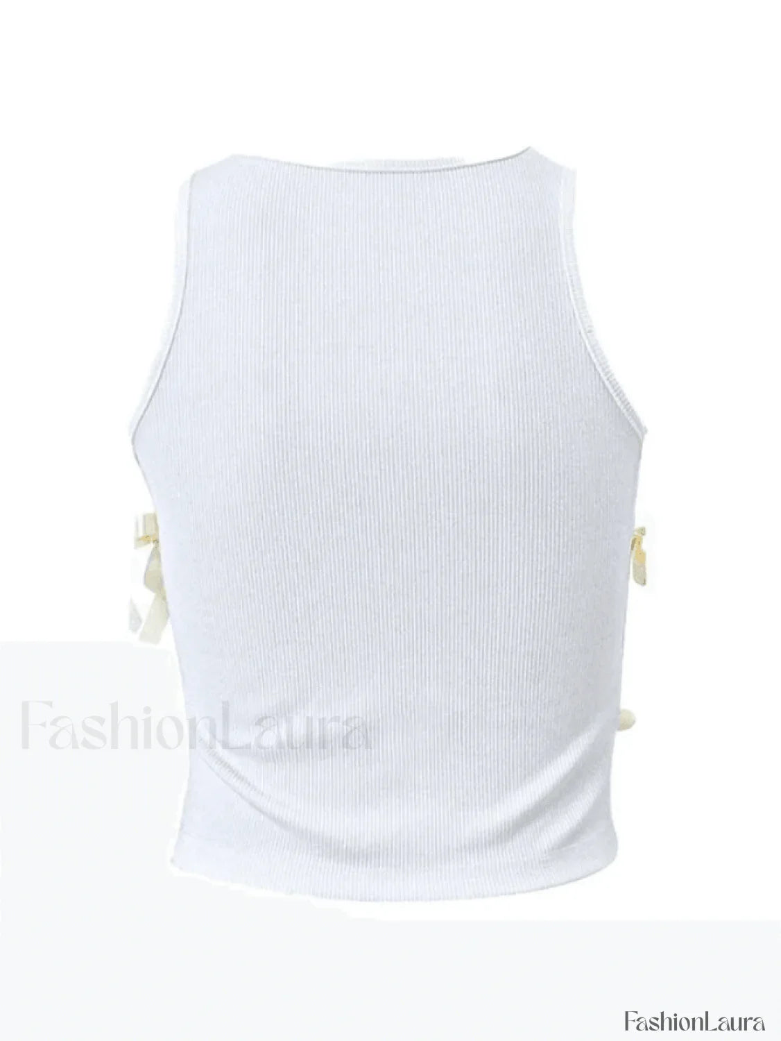 Lace Up Ribbed Cropped Tank Top