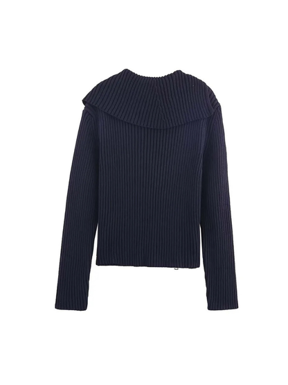 Zippered Knit Coat