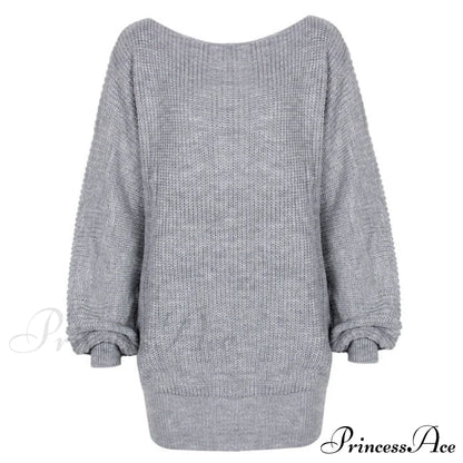 Lantern Sleeve Oversized Fashion Knitted Dress