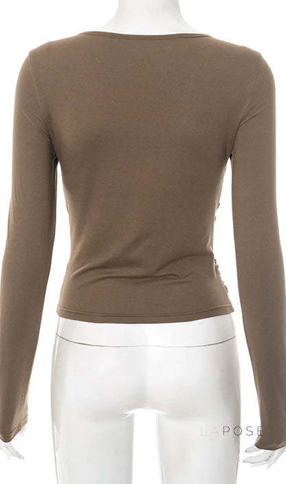 Aamina Long Sleeve Fitted Top