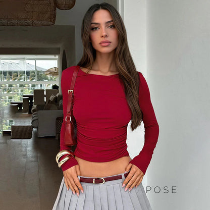Aamina Long Sleeve Fitted Top