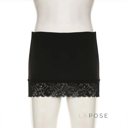 Adalae Bodycon Lace Mini Skirt