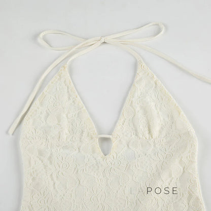 Adaley Lace Tiered Mini Dress