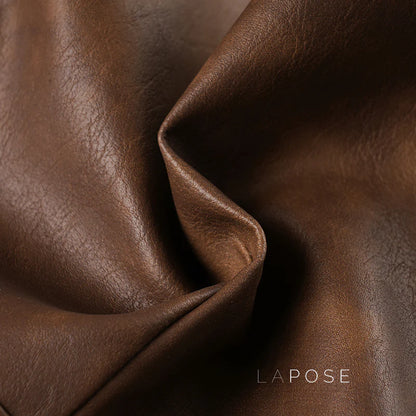 Ainslie Brown Faux Leather Biker Shorts