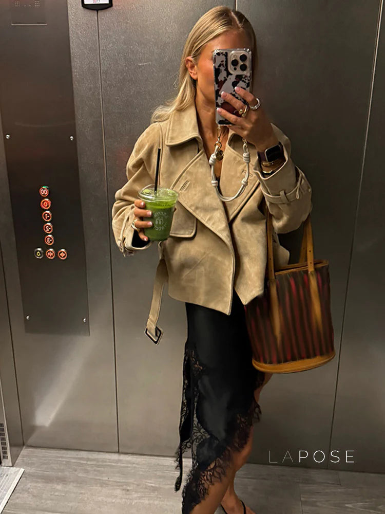 Aixa Belted Lapel Jacket