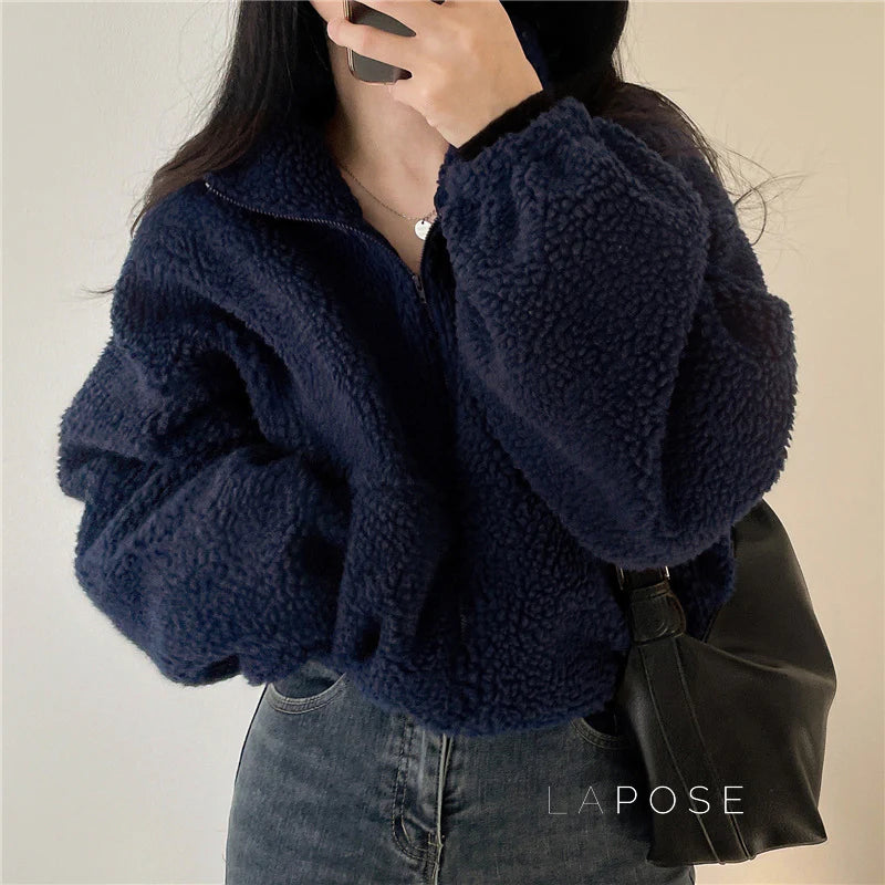 Akilah Cozy Stand Collar Cardigan