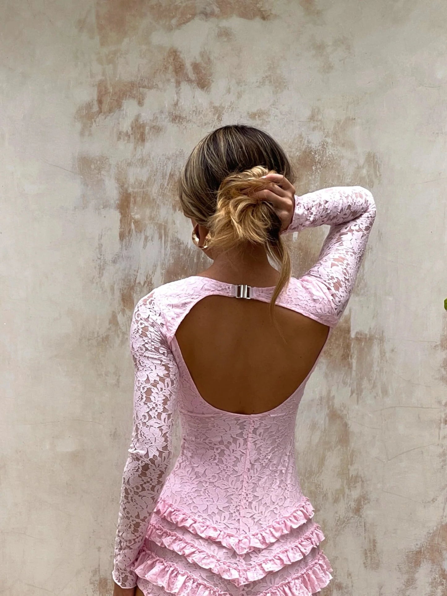 Alexiana Ruffled Lace Playsuit