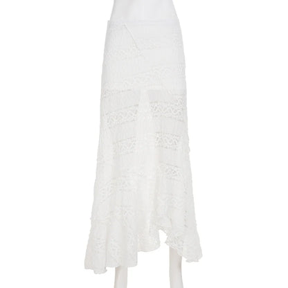 Alianny Eyelet Lace Midi Skirt