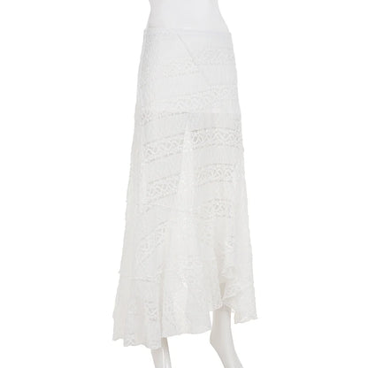Alianny Eyelet Lace Midi Skirt