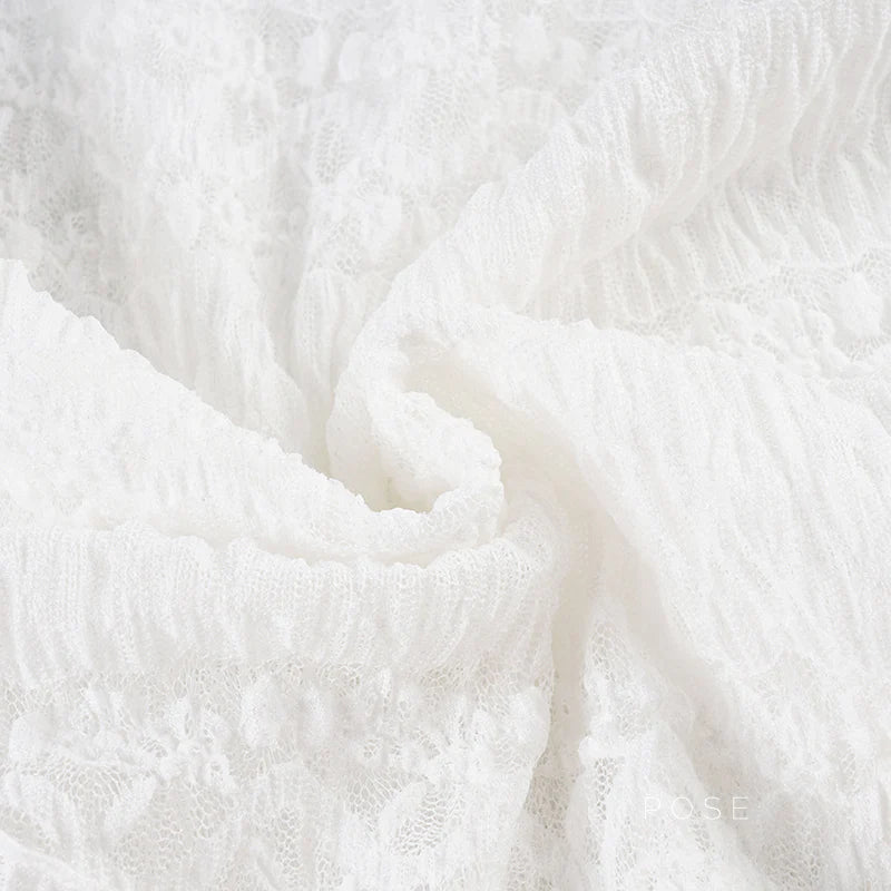 Alianny Eyelet Lace Midi Skirt
