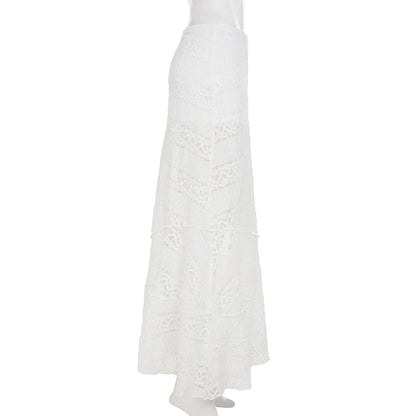 Alianny Eyelet Lace Midi Skirt