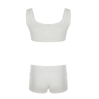 Amilya Ribbed Knit Short Set