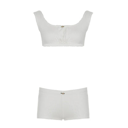 Amilya Ribbed Knit Short Set