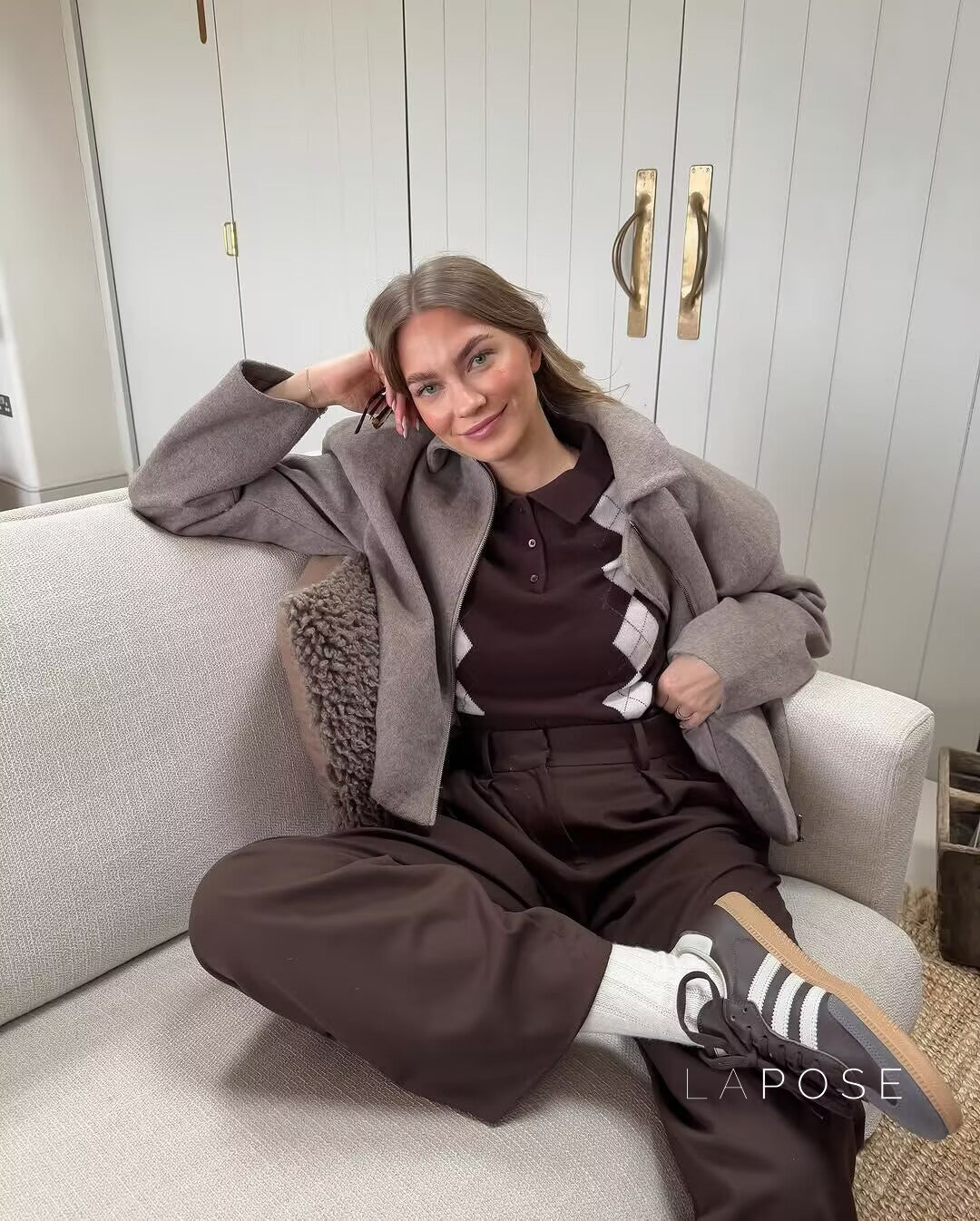 Amyia Minimalist Wool Blend Zip Jacket