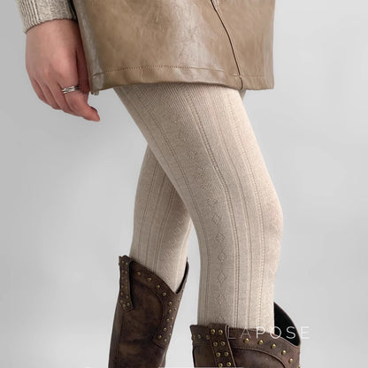 Analee Diamond Patterned Tights