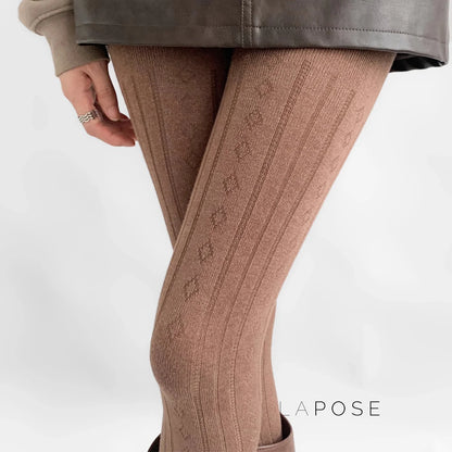 Analee Diamond Patterned Tights