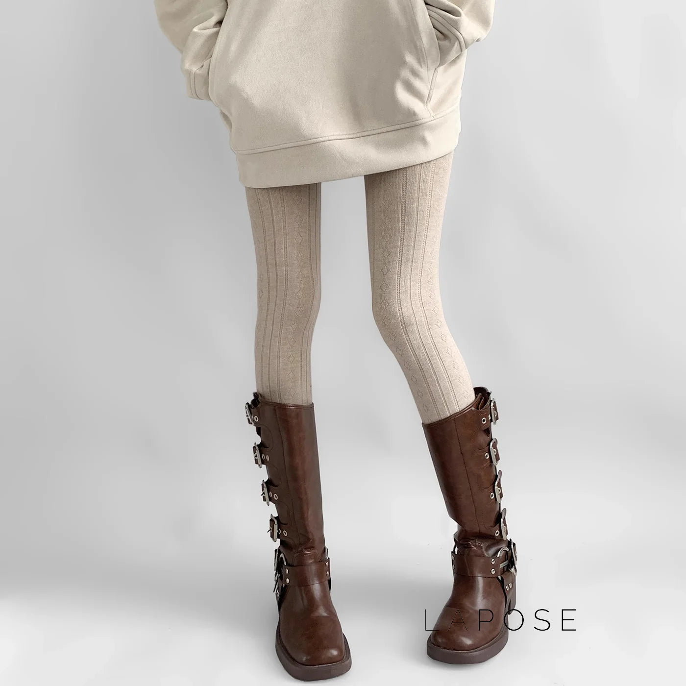 Analee Diamond Patterned Tights