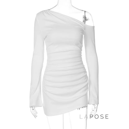 Analisa Off Shoulder Pleated Dress