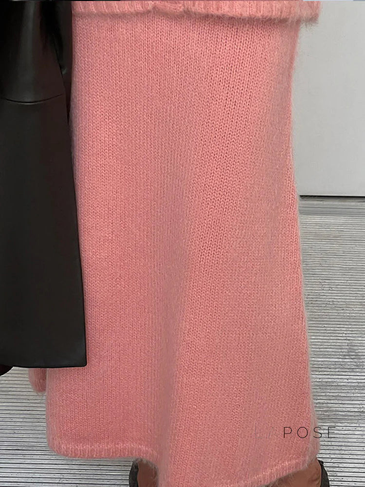 Annalyn V-Neck Knit Skirt Set