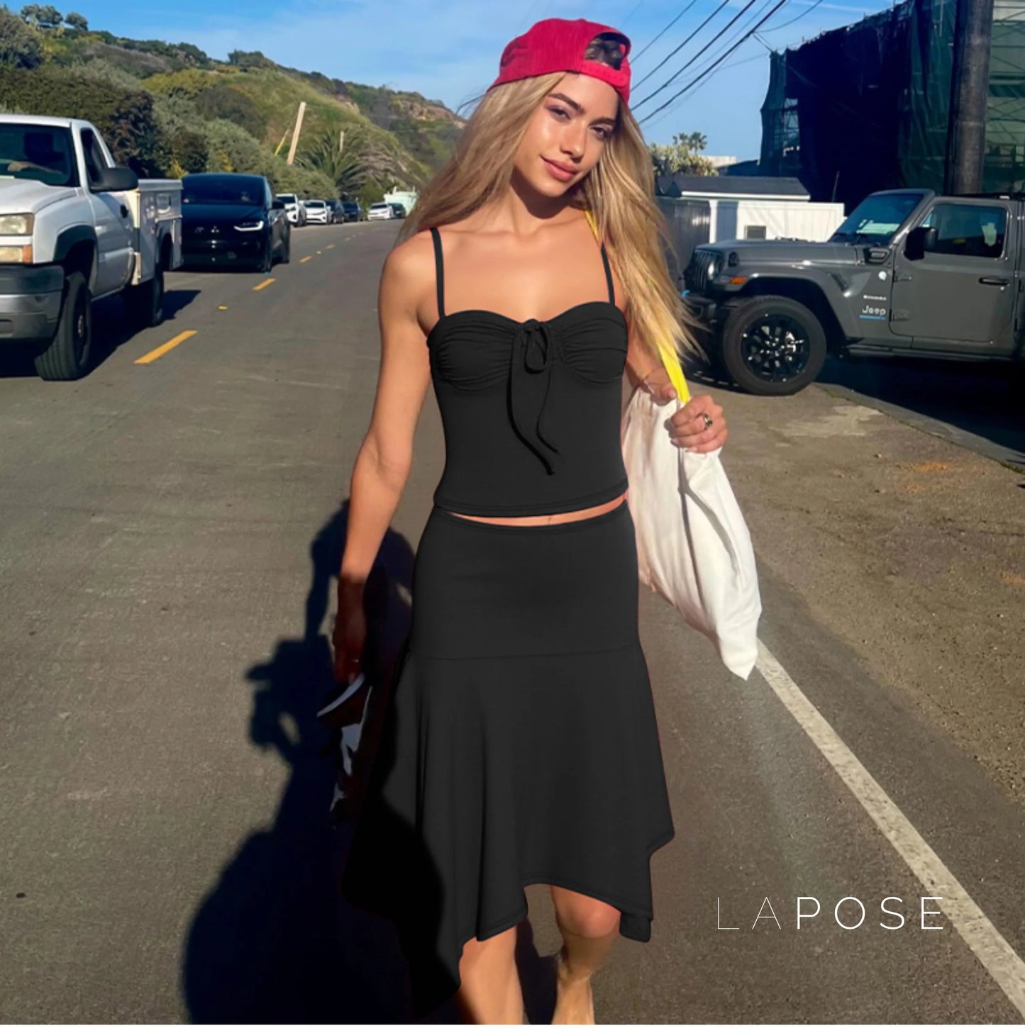 Aria One-Shoulder Skirt Set