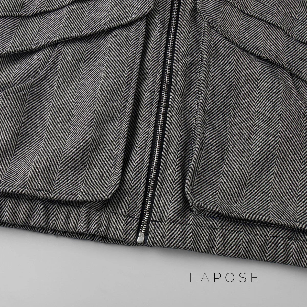 Arin Herringbone Wool Blend Jacket