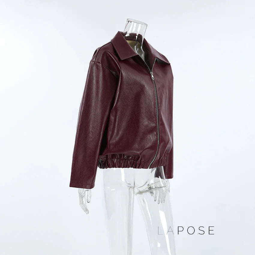 Ayven Oversized Faux Leather Jacket