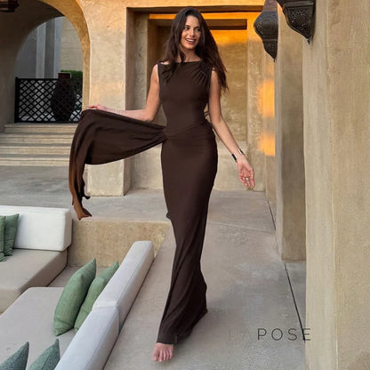 Azalia Twisted Draped Dress