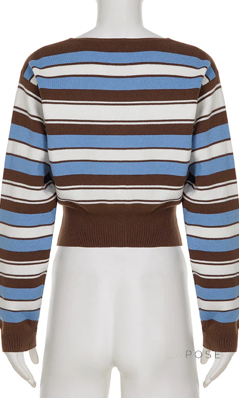 Blakelynn Striped Button Cardigan