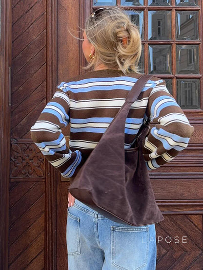 Blakelynn Striped Button Cardigan