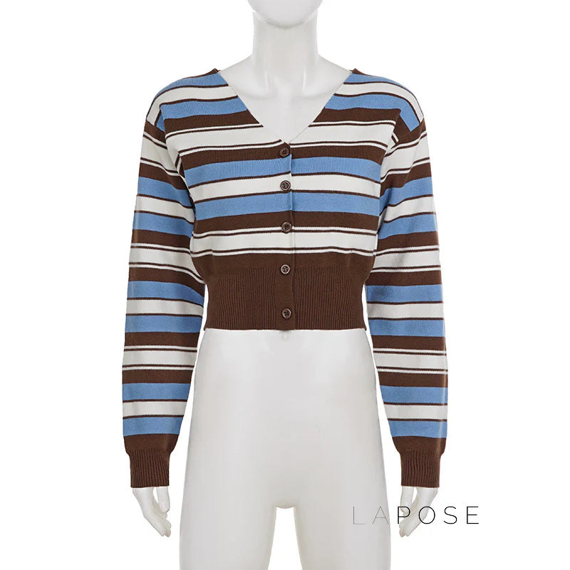 Blakelynn Striped Button Cardigan