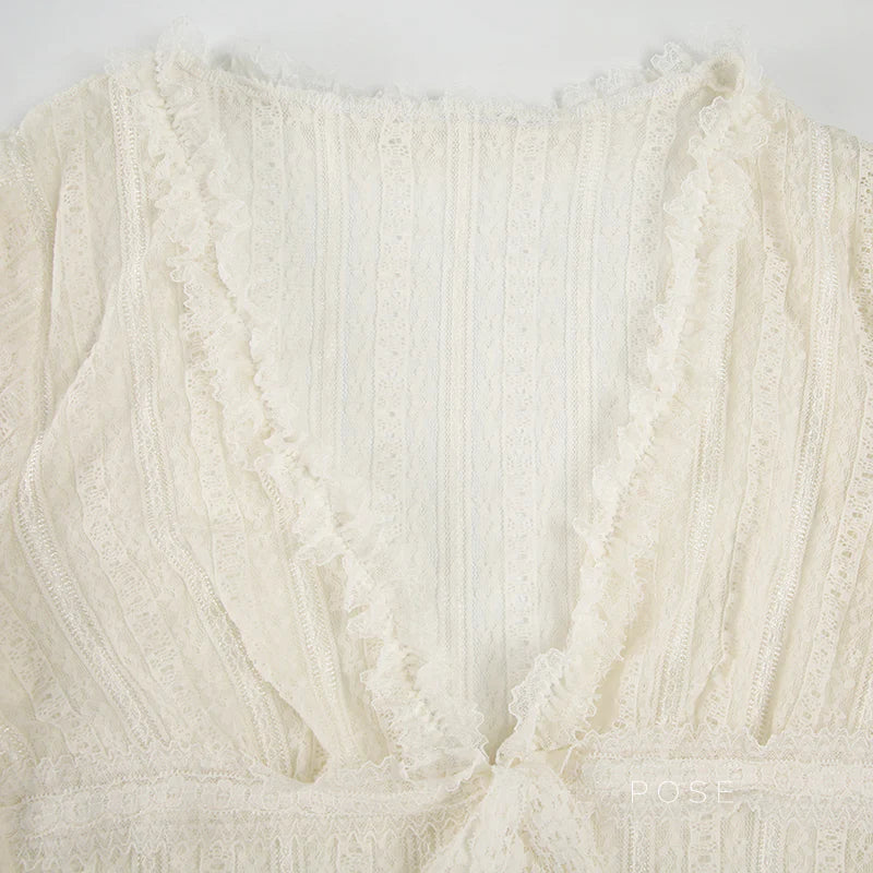 Braya Lace Puff Sleeve Top