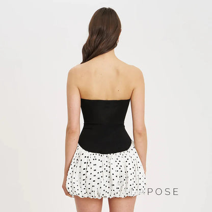 Brayleigh Polka Dot Tube Mini Dress