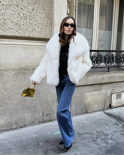 Brisa Plush Faux Fur Coat