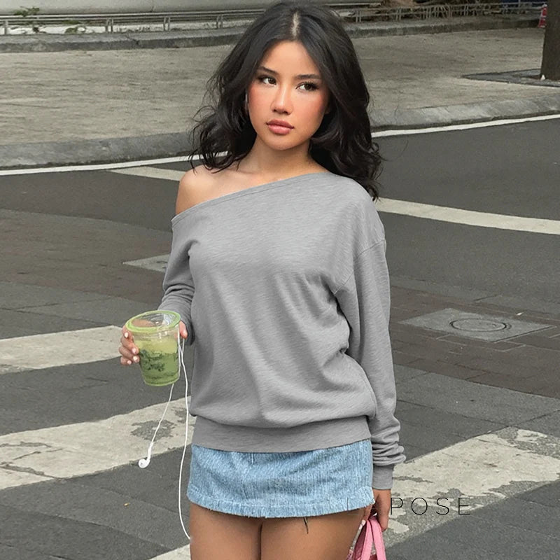 Brookelynn Off Shoulder Sweatshirt