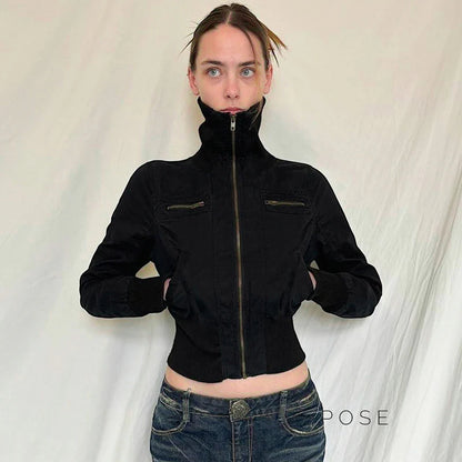Carlynn Striped Bomber Jacket