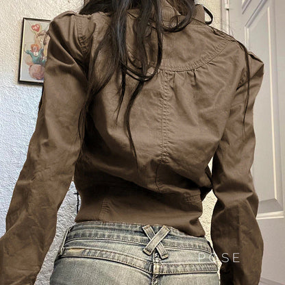 Carlynn Striped Bomber Jacket