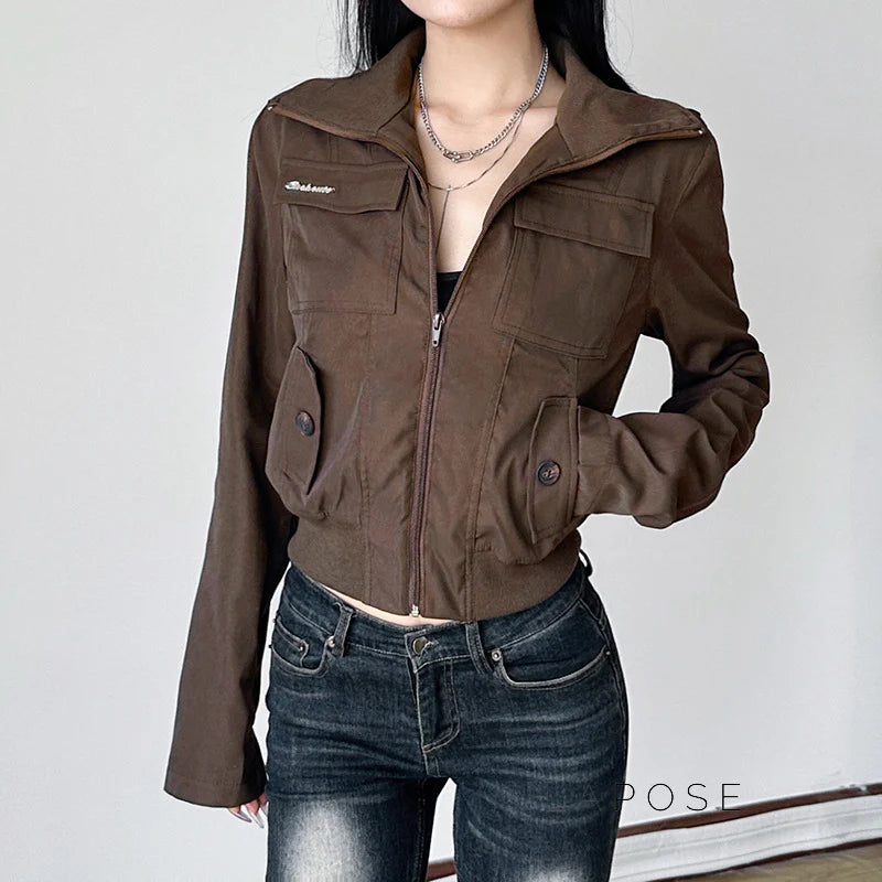 Carlynn Striped Bomber Jacket