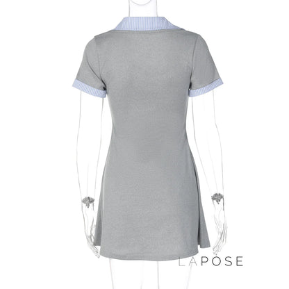Carmyn Polo Patchwork Mini Dress