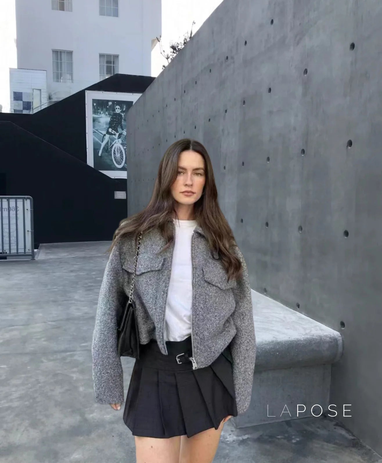 Caterina Cropped Cape Jacket