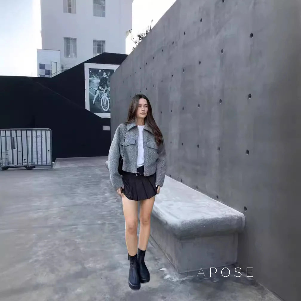 Caterina Cropped Cape Jacket