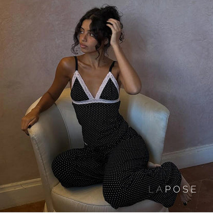 Cheyanne Lace Polka Dot Set