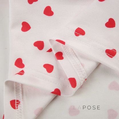 Ciera Heart Print Lace Short Set