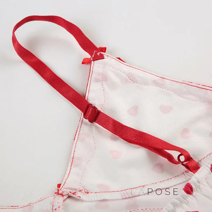 Ciera Heart Print Lace Short Set