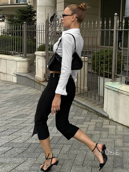 Clarke Tie-Front Crop Top