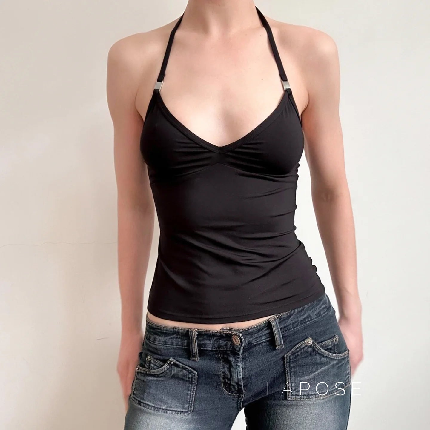 Coraline Metal Halter Top