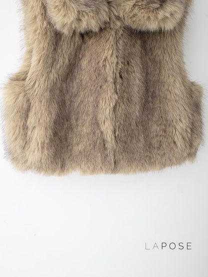 Corbin Faux Fur Lapel Vest