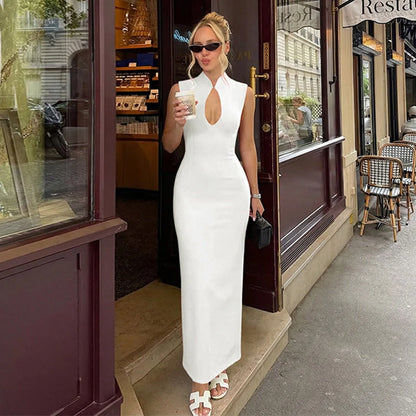 Cut-out Slit Maxi Dress