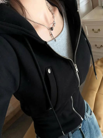Dhanvi Slim Fit Zip Hoodie