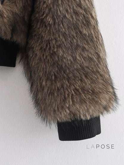 Eleonore Colorblock Faux Shearling Jacket